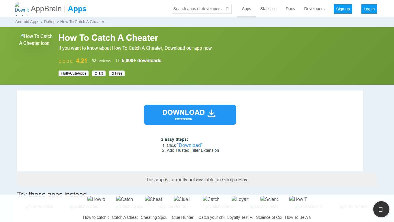 How To Catch A Cheater for Android - App Stats & Insights